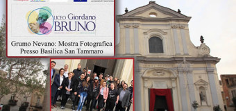 Grumo Nevano, i ragazzi della IV A Liceo Artistico “G. Bruno” di Grumo Nevano, inaugurano la mostra fotografica realizzata sulla Basilica di San Tammaro
