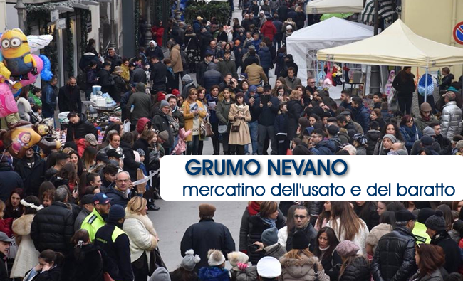Grumo Nevano: Domenica 20 ottobre 2019, torna in piazza Il mercatino dell’usato e del baratto.
